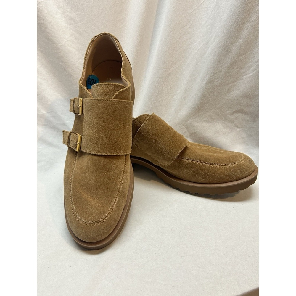Cole Haan Loafers Womens 10.5 B Greenwich Monk Strap Toffee Suede Leather W29160